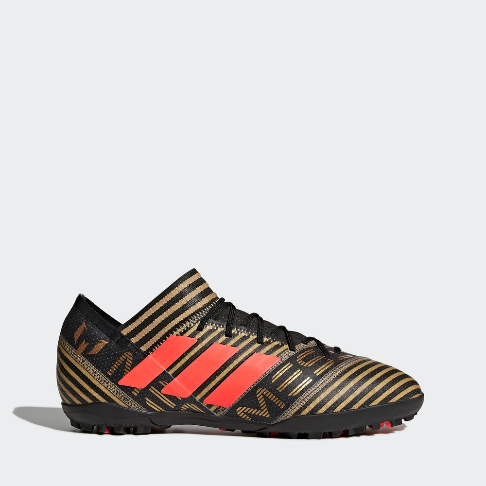 Adidas Nemeziz Messi Tango 17.3 Turf - ποδοσφαιρικα παπουτσια ανδρικα - Μαυρα/Κοκκινα/Χρυσο Χρωμα,Μέ